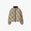 Burberry Reversible Checkered Design Down Jacket In Sand