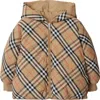 Burberry Check-print Reversible Puffer Jacket In Sand