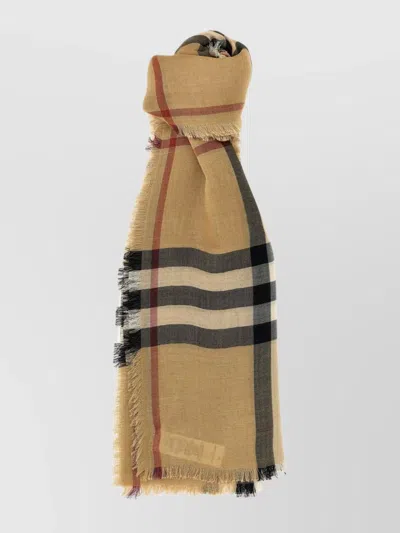 BURBERRY REVERSIBLE CHECK PATTERN SCARF