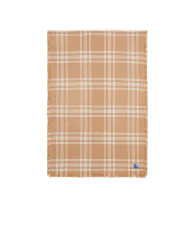 Burberry Reversible Check-pattern Scarf In Nude