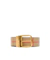 Burberry Reversible Check Pin Belt In Brown