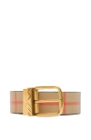 Burberry Reversible Check Pin Belt In Multi