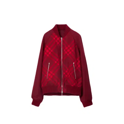 BURBERRY BURBERRY REVERSIBLE ZIPPED CHECK-PRINTED BOMBER JACKET