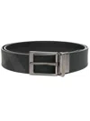 Burberry Reversible Check-print Leather Belt In Grey