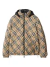 Burberry Reversible Check Puffer Jacket In Brown
