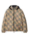 Burberry Reversible Puffer Jacket Drawstring Hem In Brown