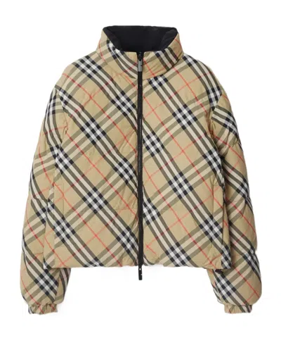 BURBERRY BURBERRY REVERSIBLE CHECKED ZIPPED PUFFER JACKET