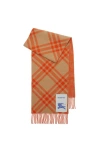 Burberry Reversible Check Rose Cashmere Scarf In Sand