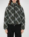 Burberry Embroidered Polyester Reversible Jacket In Snug Ip Check