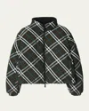 Burberry Embroidered Polyester Reversible Jacket In Snug Ip Check