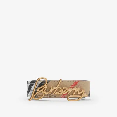 BURBERRY BURBERRY REVERSIBLE CHECK SIGNATURE BELT
