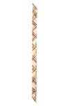 Burberry Reversible Check Silk Twill Scarf In Nutmeg