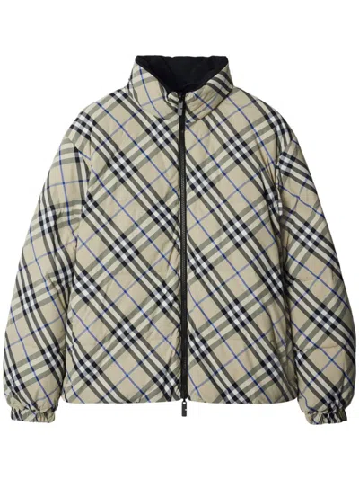 Burberry Reversible Check Snowdon Puffer Jacket In Multi