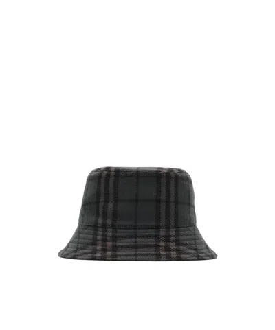 Burberry Reversible Check Wool Bucket Hat In Multi