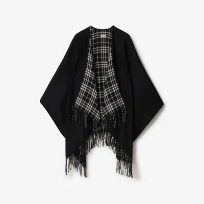 BURBERRY BURBERRY REVERSIBLE CHECK WOOL CAPE