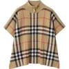 Burberry Reversible Check Wool Cape In Multi