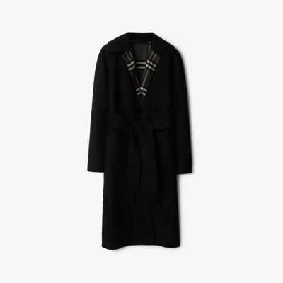 BURBERRY BURBERRY REVERSIBLE WOOL WRAP COAT