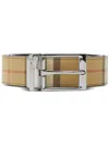 Burberry Checked Reversible Belt In Neutrals