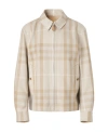 Burberry Fitzroy Reversible Checked Cotton-twill Jacket In Nude