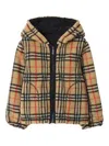 Burberry Reversible Checked Jacket In Brown