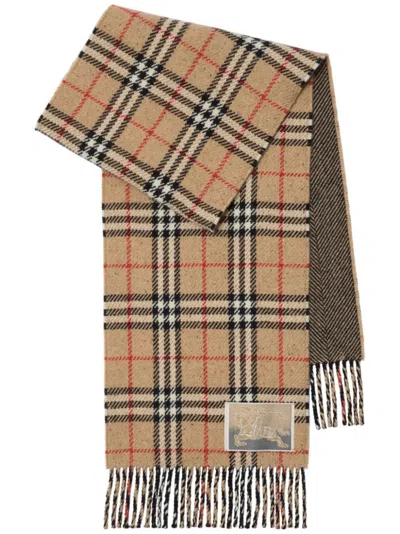 BURBERRY REVERSIBLE CHECKED SCARF