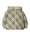 Burberry Childrens Reversible Check Cotton Blend Jacket In Nude