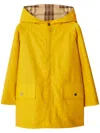 Burberry Reversible Cotton Coat In Yellow