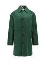 Burberry Reversible Gabardine Overcoat Long Sleeves In Multi