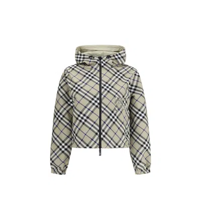 Burberry Reversible Cropped Jacket In Gray