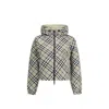 Burberry Gray Polyamide Full-length Jacket In Neutral