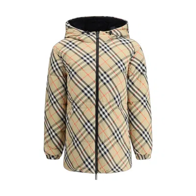 Burberry Short Reversible Down Jacket Women In Multi