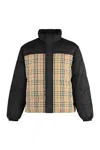 Burberry Checked Reversible Padded Jacket In Black