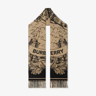 BURBERRY BURBERRY WIDE REVERSIBLE EKD CASHMERE SCARF