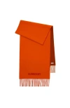 Burberry Reversible Ekd Cashmere Scarf In Lava
