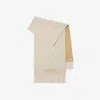 Burberry Reversible Ekd Cashmere Scarf In Soap