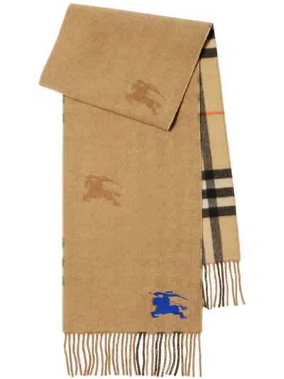 BURBERRY BURBERRY REVERSIBLE EKD CHECK CASHMERE SCARF