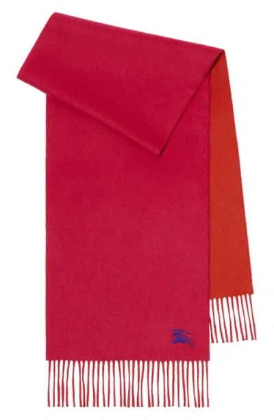 Burberry Reversible Ekd Embroidered Cashmere Scarf