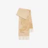 Burberry Reversible Ekd Wool Scarf In Brown