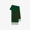 Burberry Reversible Ekd Wool Scarf In Green