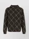 Burberry Embroidered Polyester Reversible Jacket In Black