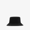 Burberry Ekd-embroidered Bucket Hat In Black/sand