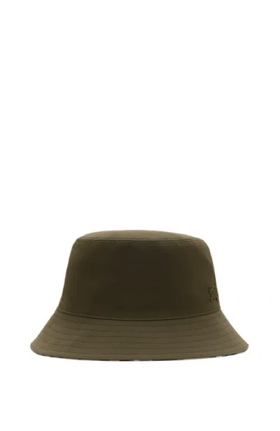 Burberry Reversible Gabardine Bucket Hat In Green