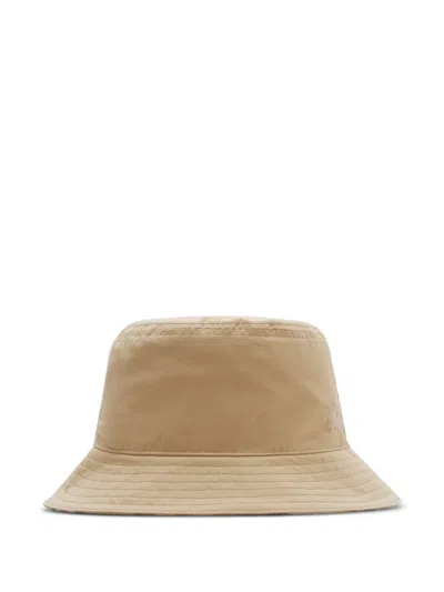 Burberry Reversible Gabardine Bucket Hat In Neutrals
