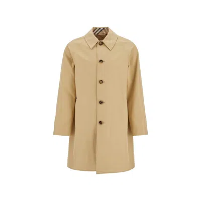 Burberry Reversible Gabardine Car Coat In Beige