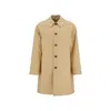 Burberry Reversible Gabardine Car Coat In Black