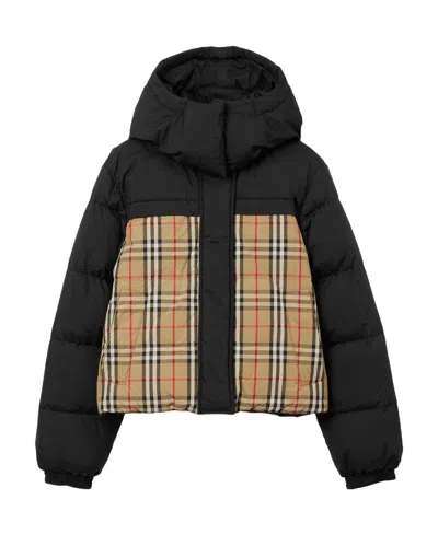 Burberry Lydden Reversible Puffer Jacket In Archive Beige Ip Chk