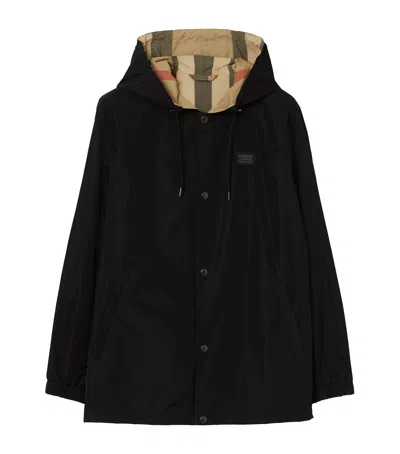 Burberry Black Polyester Sports Jacket In Green