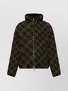 Burberry Reversible Hooded Checked Jacket In Black