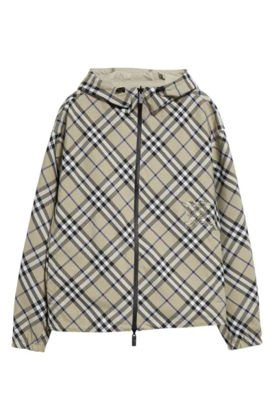 Burberry Reversible Check Jacket In Grey