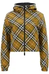 Burberry Zip Up Jacket With Hood In Brown